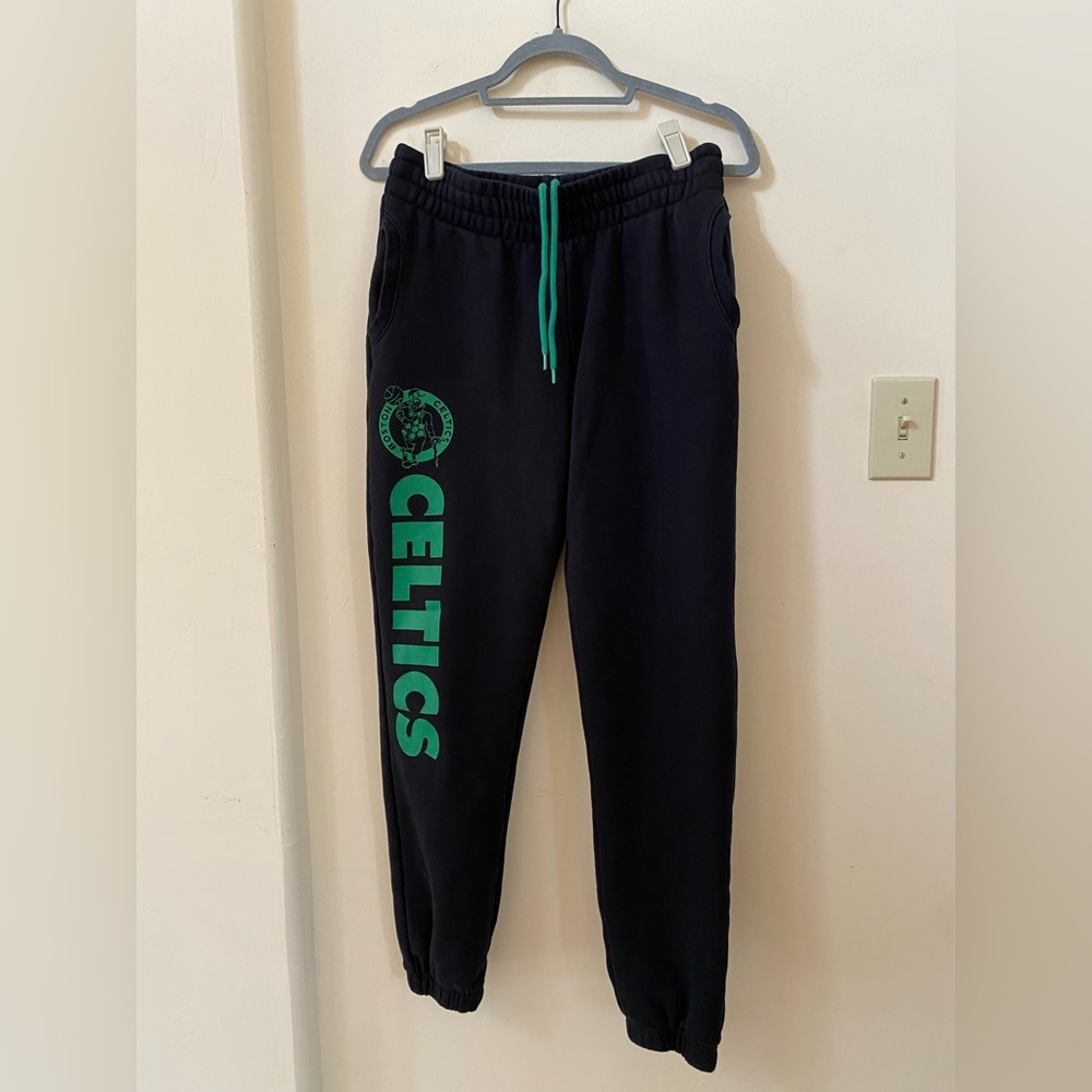 NBA Ultra Game Boston Celtics Jogger Sweatpants Size S Black Green Cotton